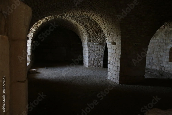 Obraz Old roads with Stone walls 