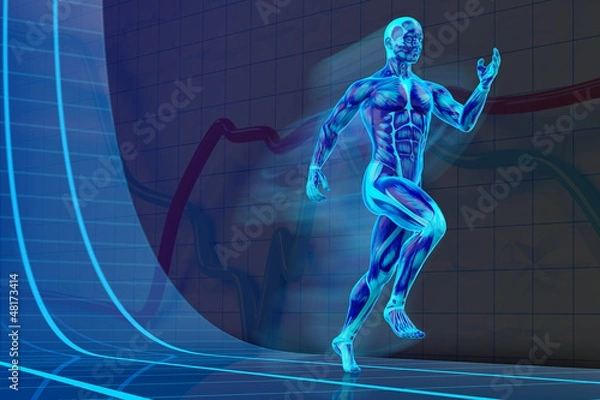 Obraz Sprinter Neon Konzept 3D