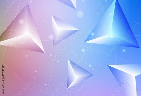 Fototapeta Light Blue, Red vector abstract mosaic backdrop.