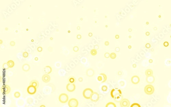 Obraz Light Yellow vector pattern with spheres.