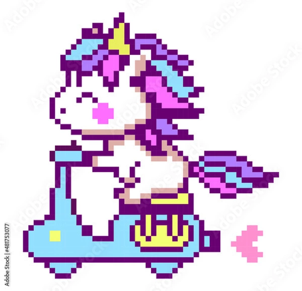 Obraz Unicorn pixel art.