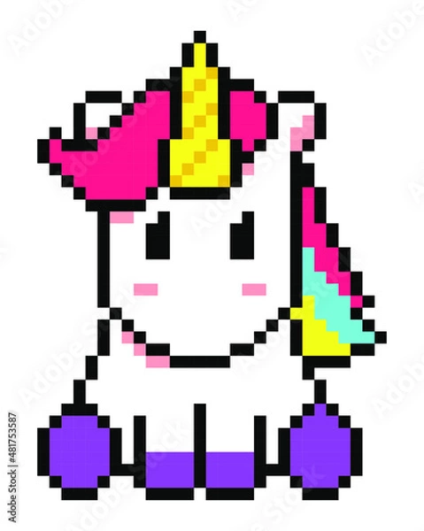Obraz Unicorn pixel art.