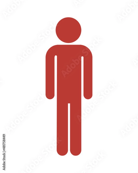 Fototapeta red male pictogram