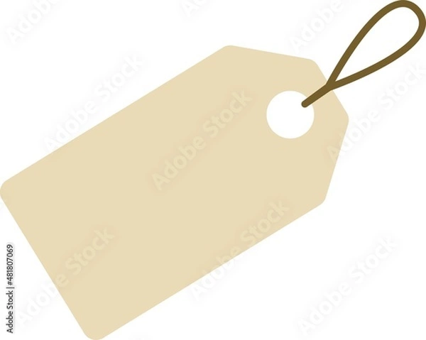 Obraz シンプルでかわいいタグのイラスト