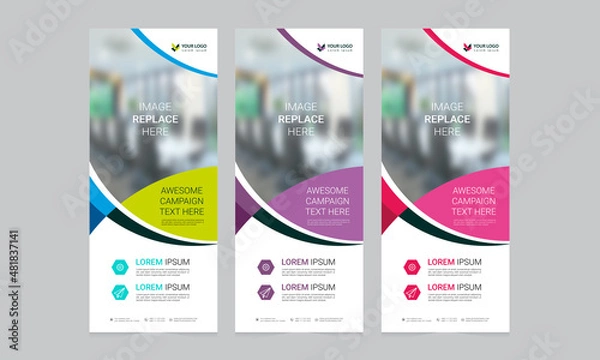 Obraz Roll up banner vector template