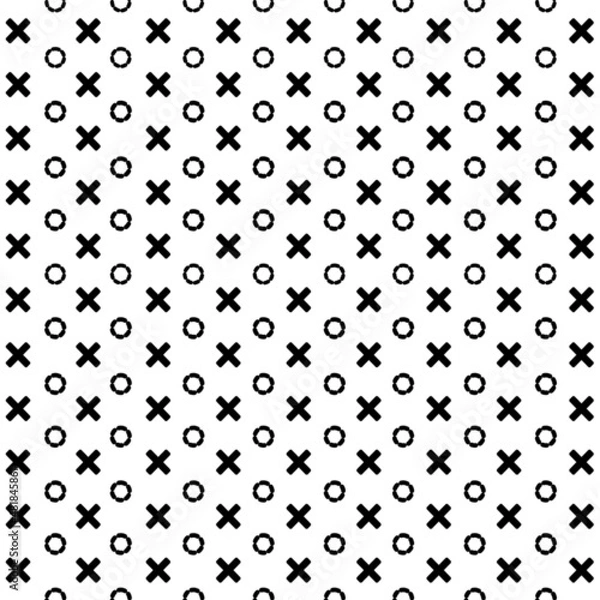 Obraz memphis style simple vector xo cute pattern , cross and circle.