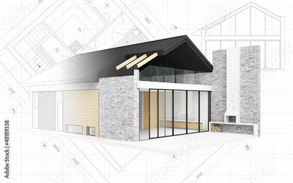 Obraz Small modern house project