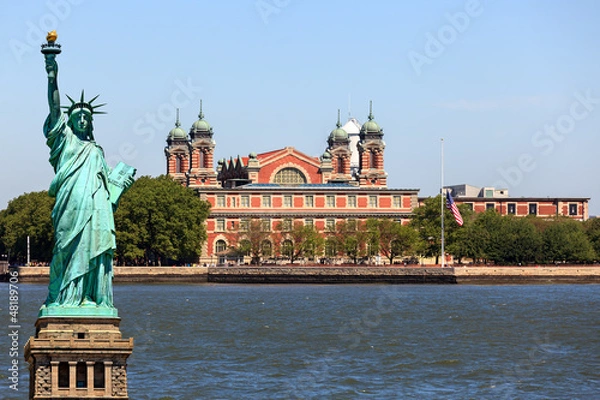 Obraz Nowy Jork - Ellis Island i Statua Wolności