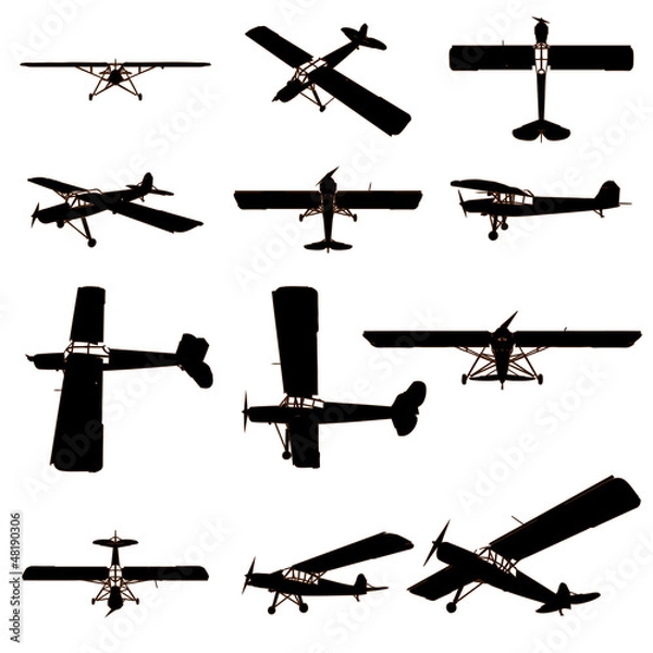 Fototapeta High resolution set of black planes