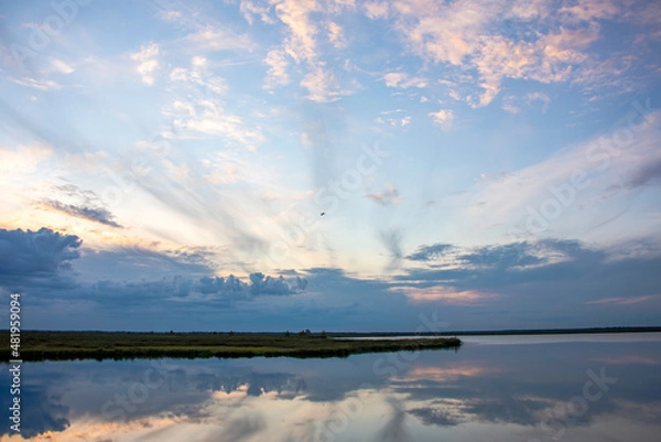 Obraz sunset over the river