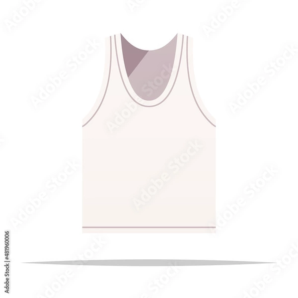 Fototapeta Sleeveless undershirt vector isolated illustration