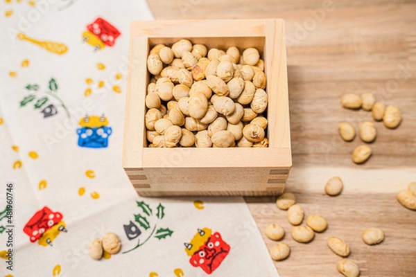 Fototapeta 赤鬼と青鬼のかわいい節分のイメージ素材