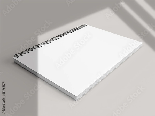 Fototapeta Notebook mockup cover For the business or corporate identity presentation with shadow 3d rendering