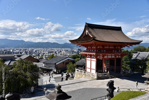 Obraz 清水寺から望む京都の町