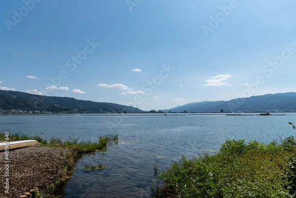 Obraz 諏訪湖から望む富士山