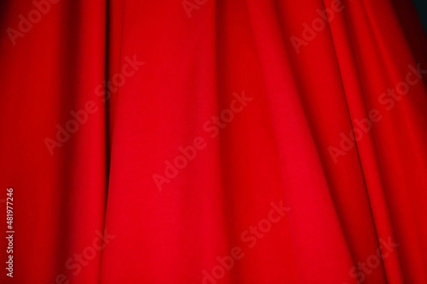 Fototapeta Red fabric pattern texture background.