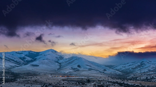 Obraz sunset in the mountains