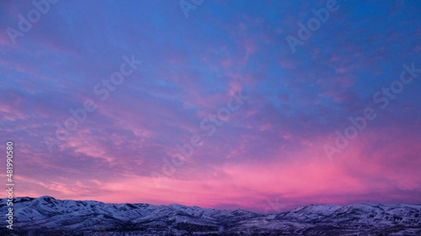 Obraz sunset in the mountains