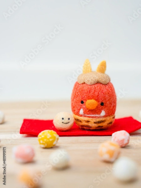 Obraz 赤鬼のかわいい節分のイメージ素材