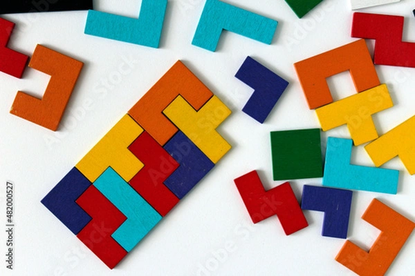 Fototapeta tetris wooden
