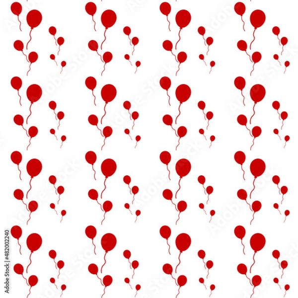 Fototapeta Vector seamless love symbol pattern, with stylish balloon