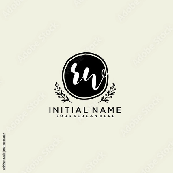 Fototapeta RW monogram logo template vector
