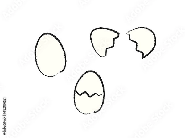 Obraz 卵　たまご　手描き　イラスト