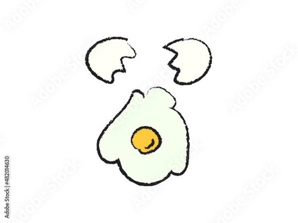 Fototapeta 卵　たまご　手描き　イラスト