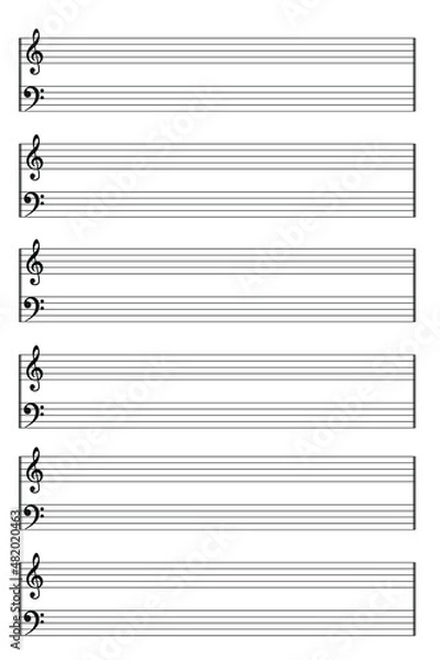 Obraz Ready music sheet for music notebook in vector format