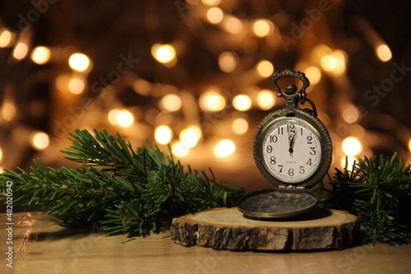 Obraz new year clock