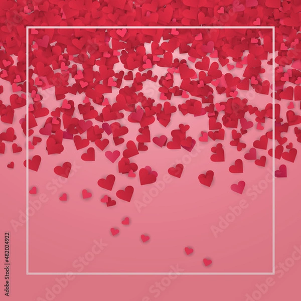 Fototapeta Heart Icon. Valentine's Day.Heart background.Vector Illustration