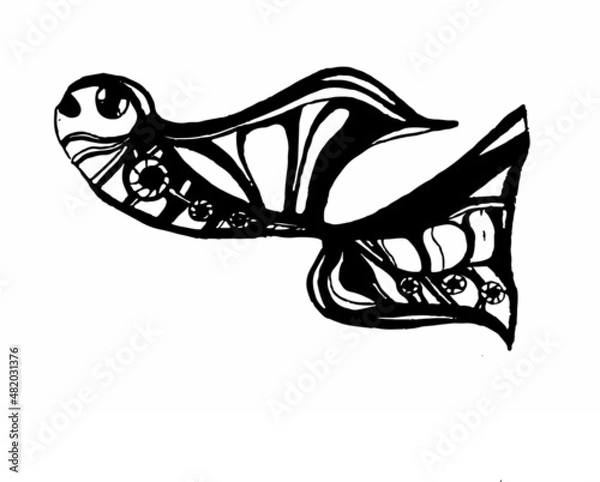 Obraz Black and white fish.