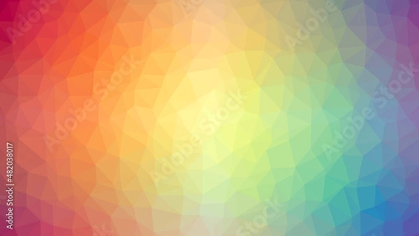 Fototapeta 虹色のグラデーションのポリゴン背景