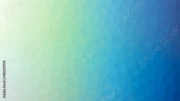 Obraz 緑や青のグラデーションのポリゴン背景