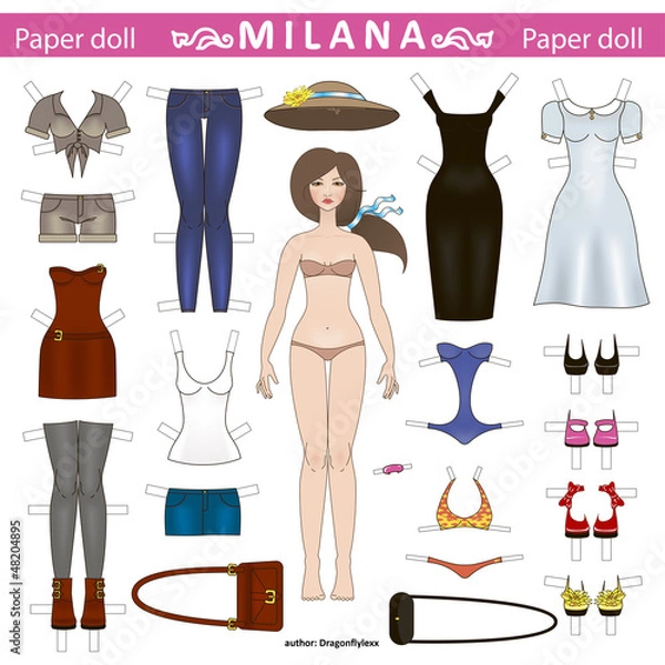 Fototapeta paper doll