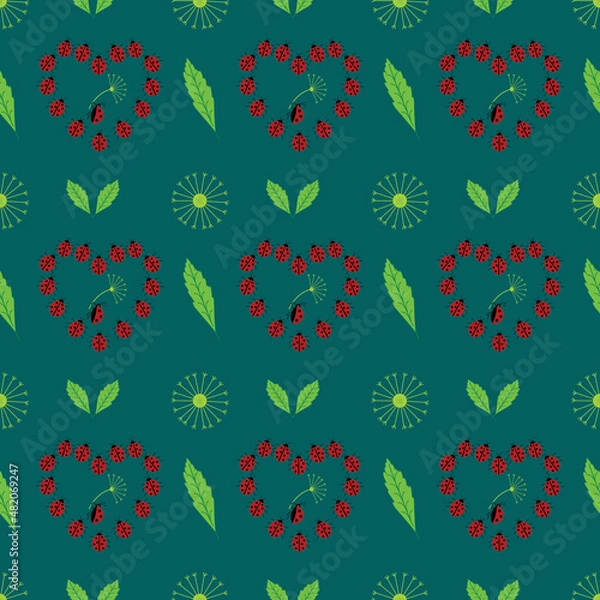 Fototapeta Ladybug pattern