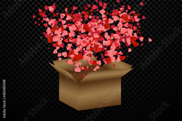 Obraz Heart Icon. Valentine's Day.Heart background.Vector Illustration.