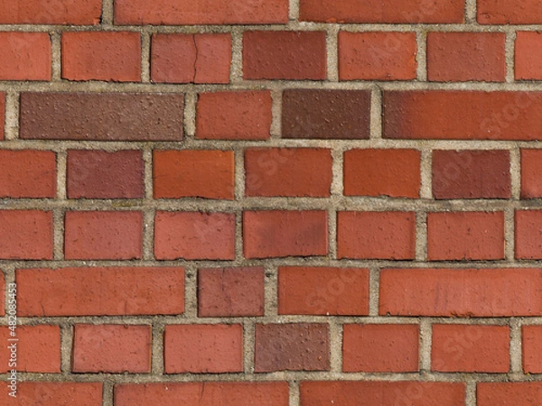 Fototapeta seamless background cemented wall made with bricks