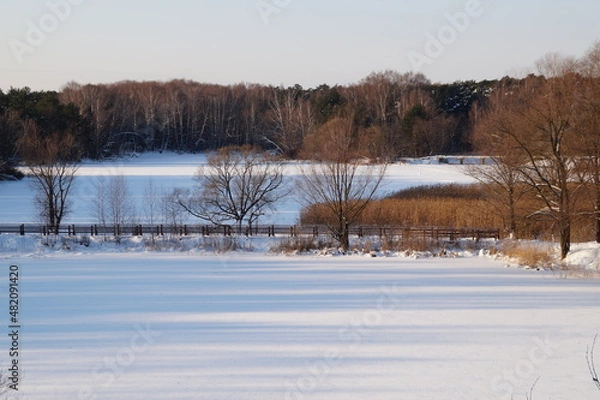 Obraz river in winter
