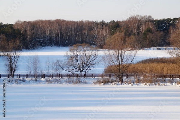 Obraz river in winter