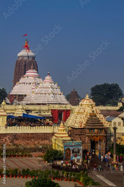 Obraz Sri Jagannath Temple in Orissa State of India. Constructed in 1000AD this temple is famous for its Chariot Ritual popularly known as Rath Yatra