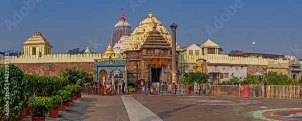 Obraz Sri Jagannath Temple in Orissa State of India. Constructed in 1000AD this temple is famous for its Chariot Ritual popularly known as Rath Yatra