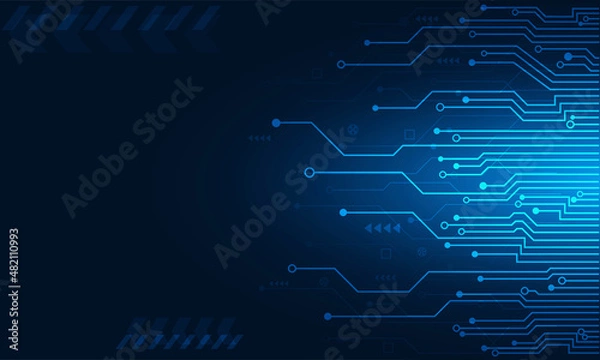 Fototapeta technology connection circuit system design background abstract.