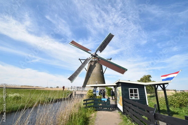 Obraz キンデルダイクの風車（オランダ）