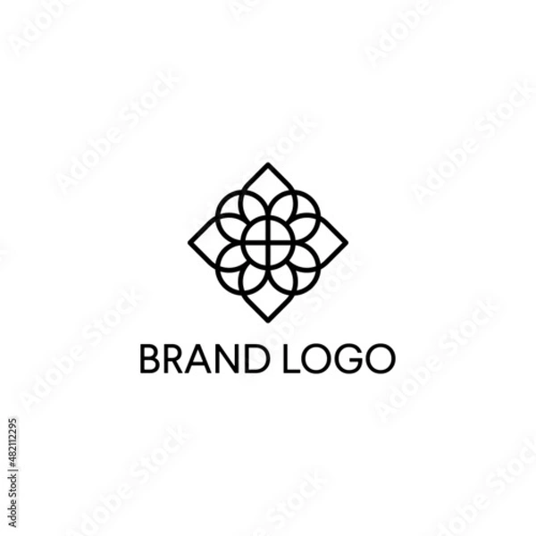 Fototapeta flower logo vector design vector template