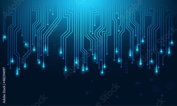 Fototapeta background line diagrame technology and navy background h also call blue futuristic technology network system working.Network working.