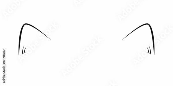 Fototapeta Cat's ears. Design element. Vector illustration.