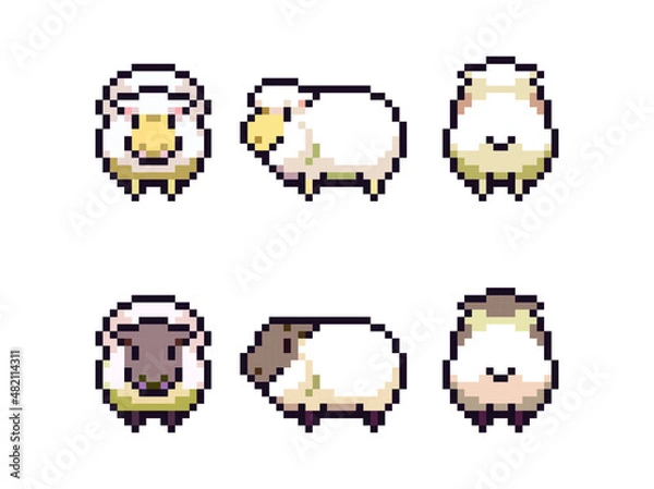 Obraz sheep pixel art.