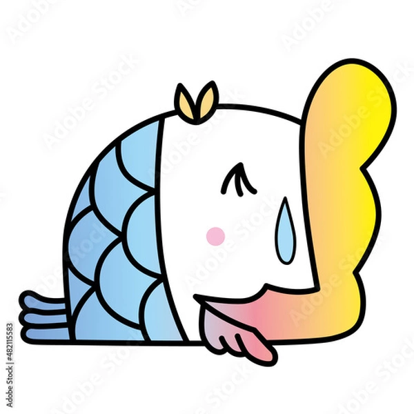 Obraz っぱりアマビエ君は、お腹一杯で苦しんでいます。
コロナで流行った日本の妖怪「アマビエ」。
あまりにも、コロナが長引くので、アマビエもグレちゃいましたよ。
ポンパドールのヘアスタイルがお気に入りのアマビエ君は、ちょっとドジだけど、熱いハートの持ち主です。
楽しくて、かわいいベクターイラスト。