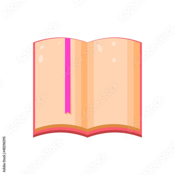 Fototapeta Abstract Flat Cartoon Education School College Study Open Book Vector Design Style Element Isolated Grades Learning Concept